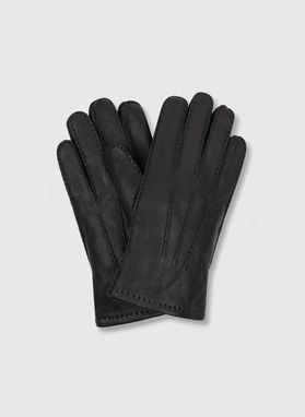 Skórzane czarne rękawiczki męskie