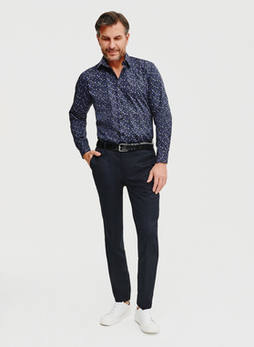 Męska koszula w kwiatowy mikrowzór