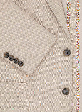 Casualowa marynarka męska w kolorze beżowym