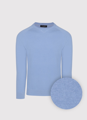 Niebieski sweter męski o-neck