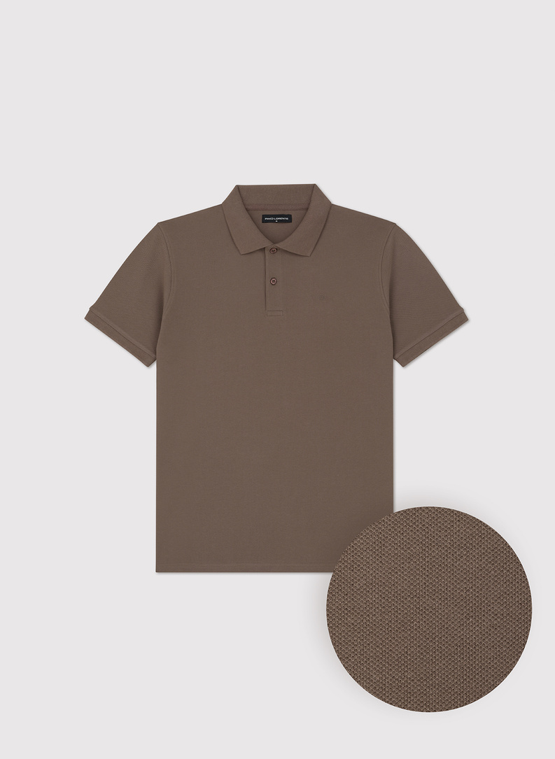 Brązowa polówka męska