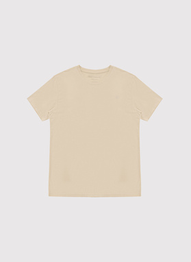 Bawełniany t-shirt męski w kolorze beżowym