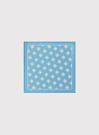 Niebieska poszetka męska w romby