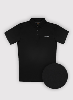 Czarny t-shirt polo