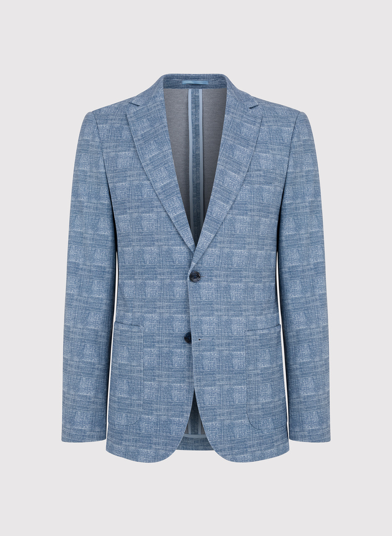 Dzianinowa marynarka w kratkę