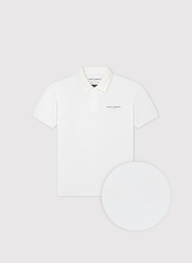 Biały bawełniany t-shirt polo