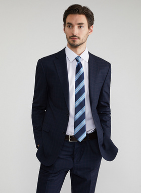 Krawat męski granatowy P22SF-KX-010-G-0