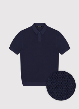 Swetrowe polo w kolorze granatowym