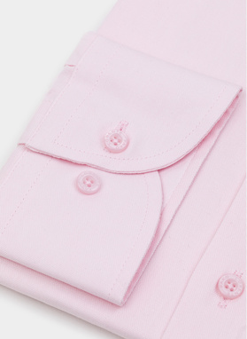 Gładka elegancka koszula męska w kolorze różowym