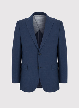 Lniana marynarka męska w kolorze granatowym