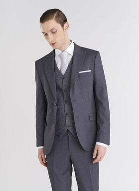 Szara jednorzędowa marynarka męska