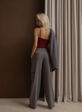 Spodnie damskie HIGH SOCIETY PANTS szare