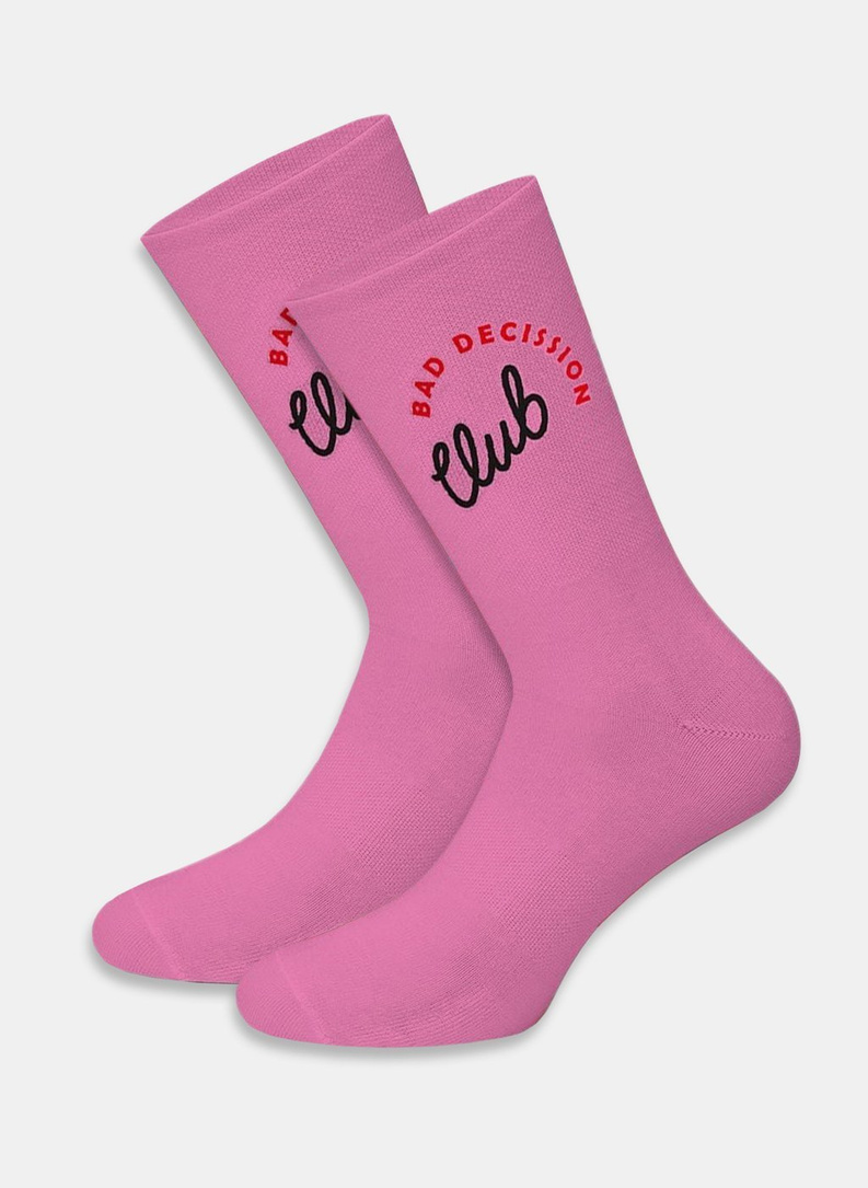 Różowe skarpety z nadrukiem - D20WF-SX-066-X