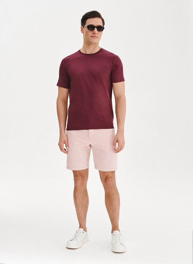 Bawełniany bordowy t-shirt