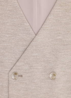 Jasnobrązowa dzianinowa kamizelka męska