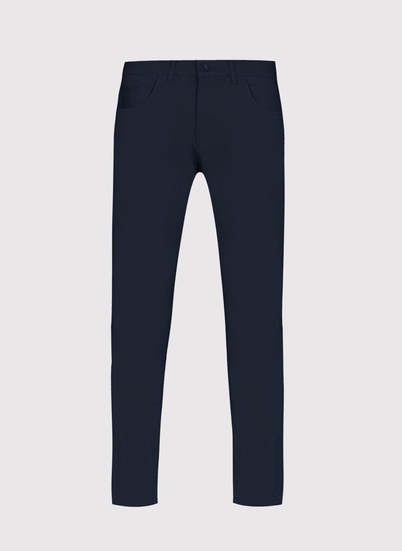 Granatowe spodnie casual