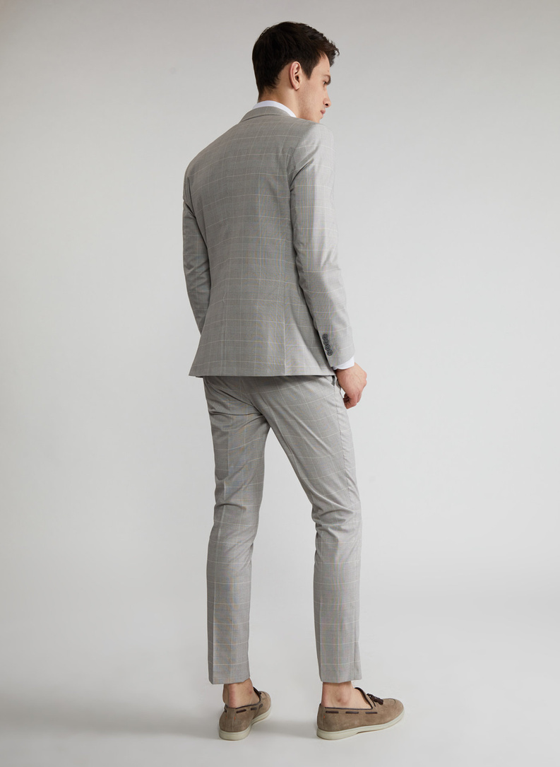 Szare spodnie garniturowe P22SF-6G-023-S-S