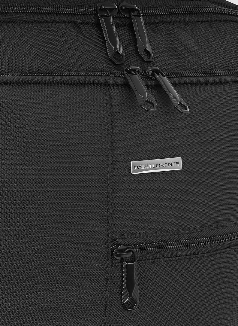 Czarny plecak męski z USB