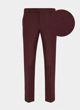 Bordowe spodnie garniturowe P21WP-6G-036-D-S