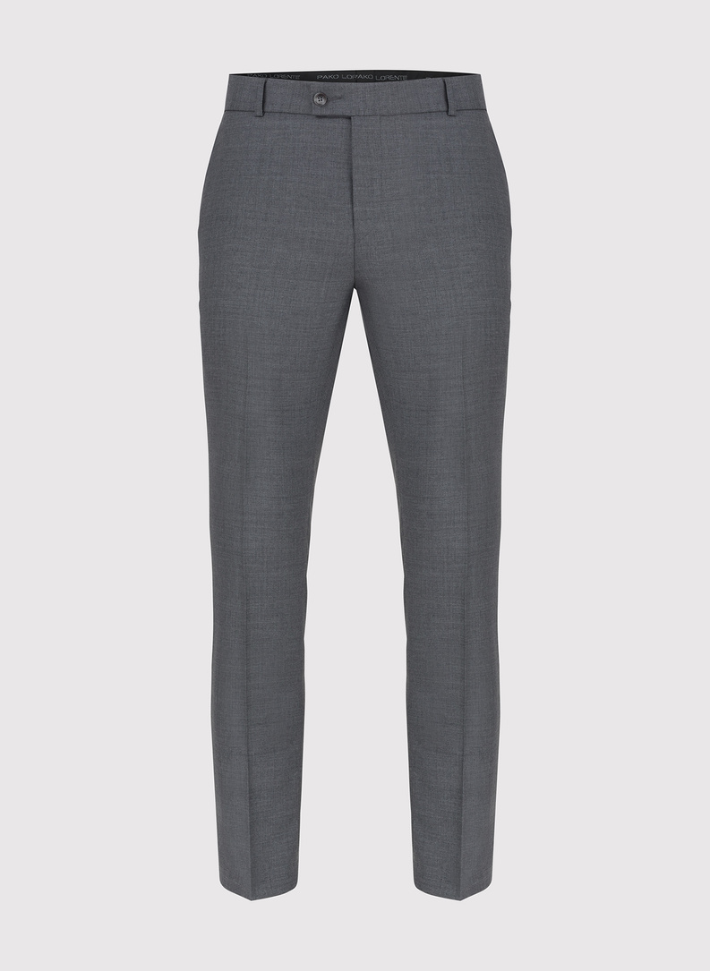 Szary wełniany garnitur