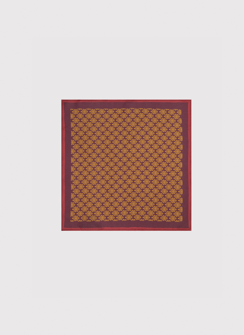 Jedwabna bordowa poszetka