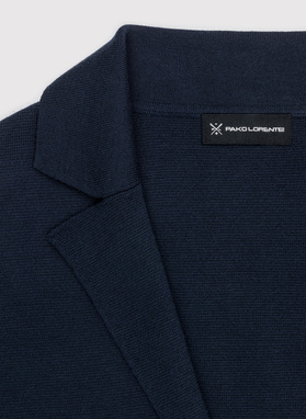 Dzianinowa wełniana marynarka męska