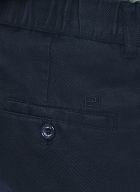 Granatowe bermudy męskie z lnu