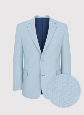 Dwuczęściowy błękitny garnitur męski