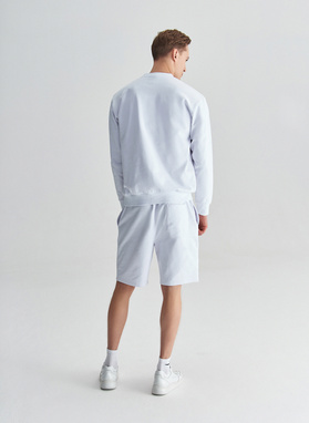 Biała bluza oversize z okrągłym dekoltem C22SF-2B-005-B-0