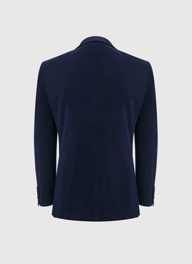 Granatowa sztruksowa marynarka męska