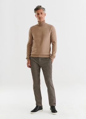 Brązowe casualowe spodnie męskie