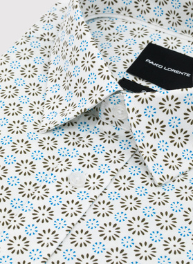 Biała koszula mikrowzór