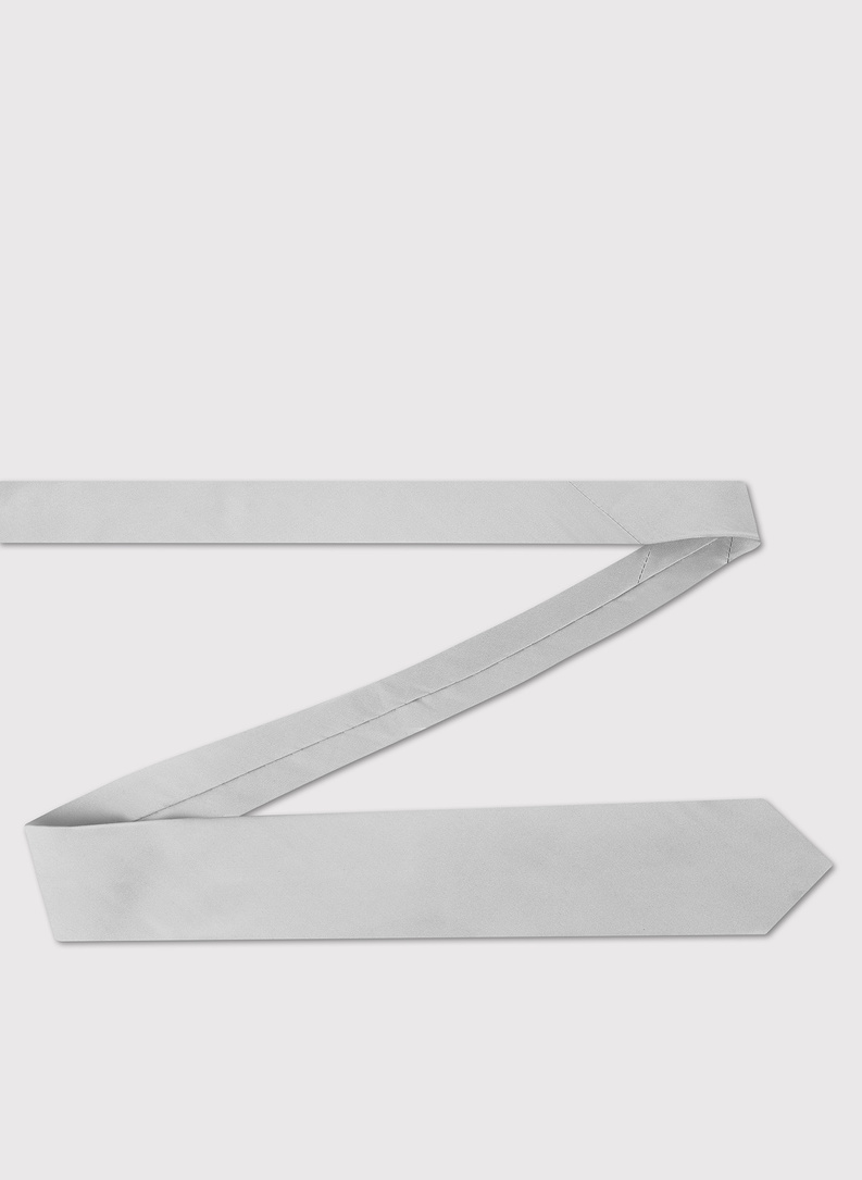 Jasnoszary krawat męski z jedwabiu