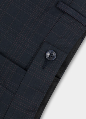 Granatowe spodnie garniturowe P22WF-6G-041-G-S