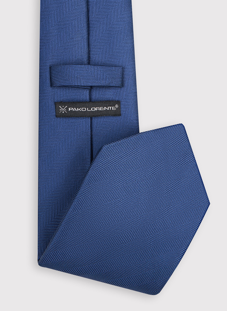 Granatowy krawat męski