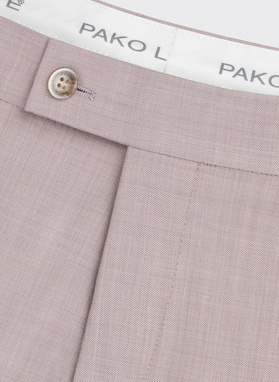 Gładki różowy garnitur męski