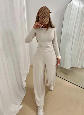 Komplet damski BARI LONG ecru