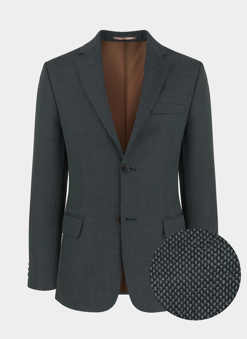 Zielona marynarka garniturowa P22SP-3G-002-Z-S