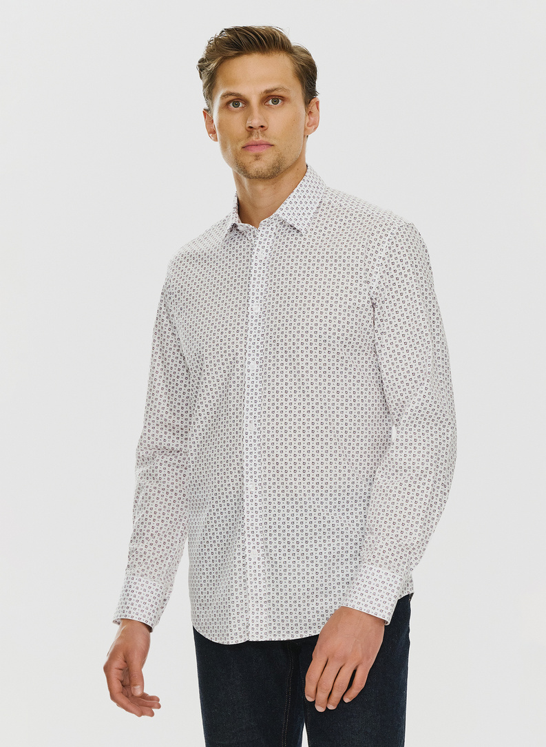 Męska koszula w subtelny wzór 