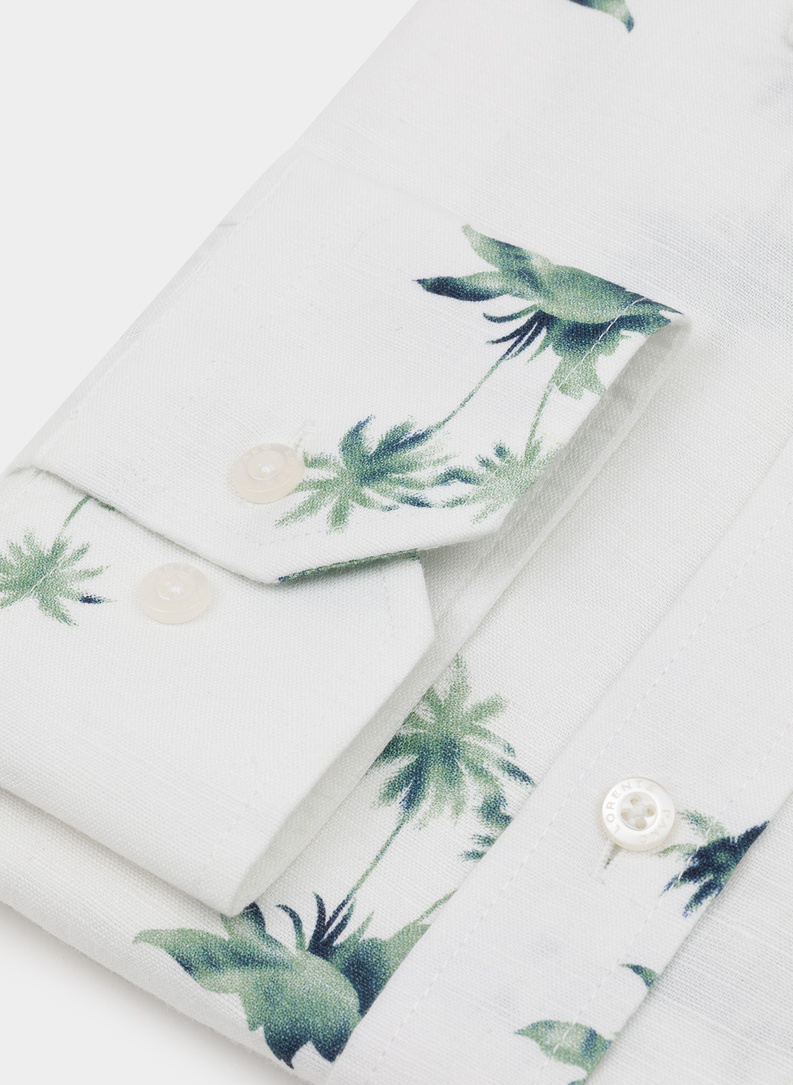 Koszula męska z lnu i bawelny P22SF-1X-011-Z-S