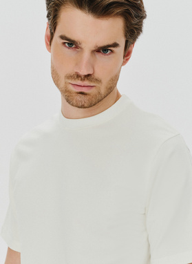 Męski t-shirt w kolorze ecru