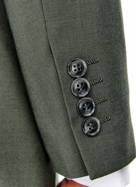 Zielona wełniana marynarka garniturowa