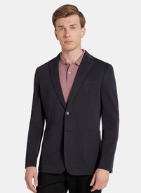 Granatowa dzianinowa marynarka męska