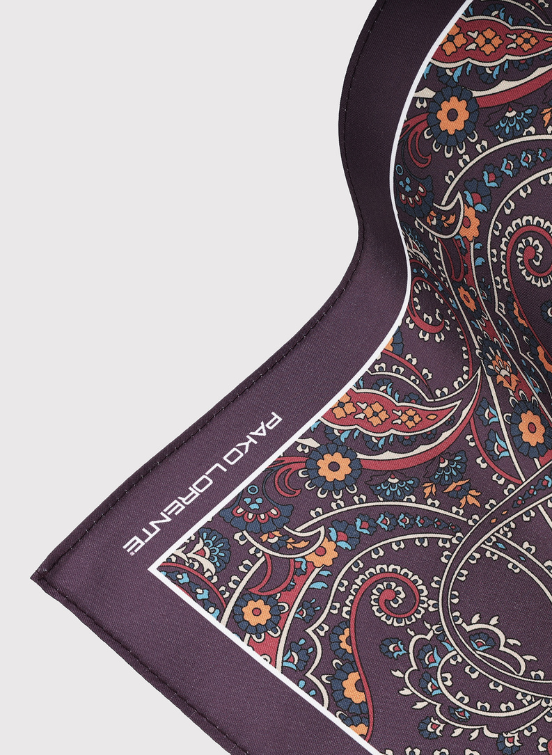 Fioletowa poszetka męska paisley