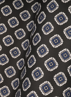 Ciemnozielona poszetka męska ze wzorem na całej powierzchni