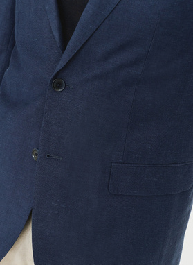 Lniana marynarka męska w kolorze granatowym