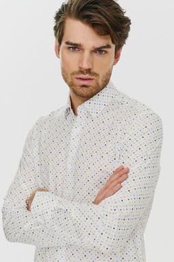 Męska koszula w mikrowzór 
