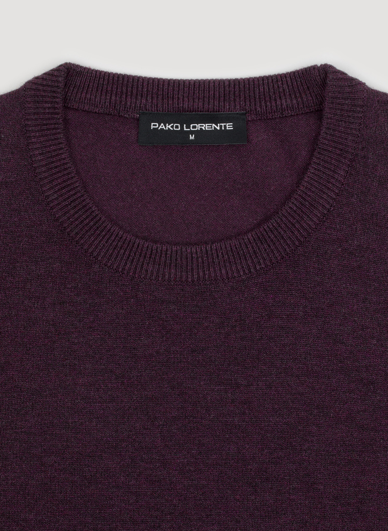 Fioletowy sweter męski