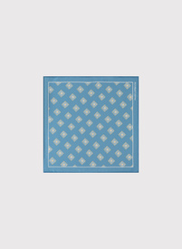 Niebieska poszetka męska w romby