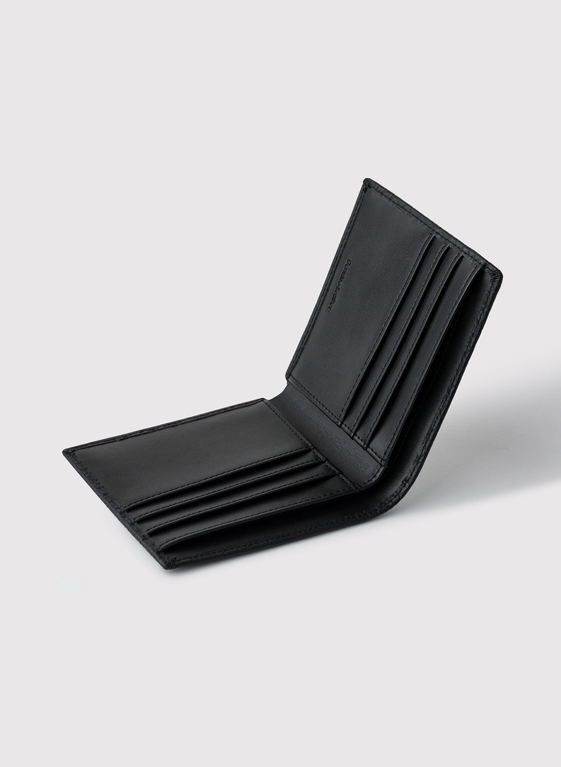 Czarny portfel męski 